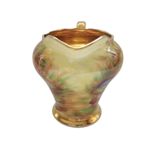 Aynsley `Orchard Gold` Creamer and Open Sugar Bowl Set Signed `D.Jones` stunning 2