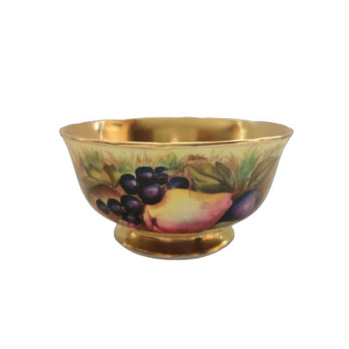 Aynsley `Orchard Gold` Creamer and Open Sugar Bowl Set Signed `D.Jones` stunning 2
