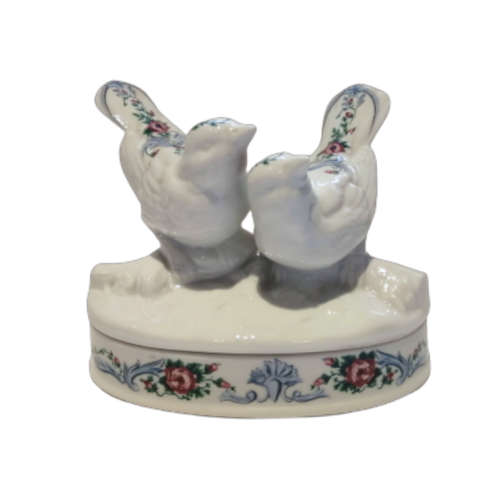 Elizabeth Arden Porcelain Southern Heirloom Lidded Container Pair of Love Doves