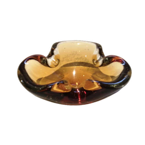 Murano Amber Bowl Sommerso blended colours
