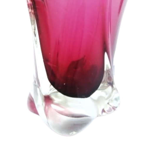 Murano Stunning Pink  heavy tall vase