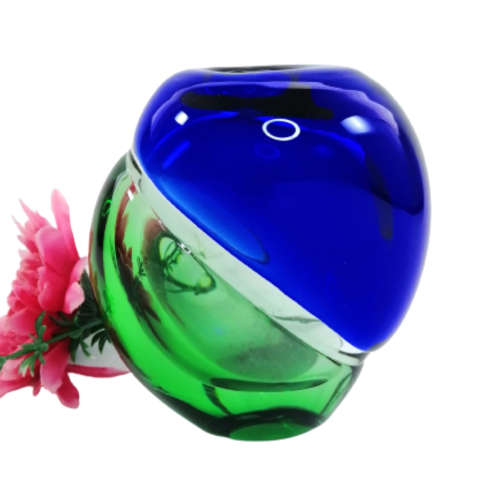 Stunning Blue and Green Blown Glass Vase