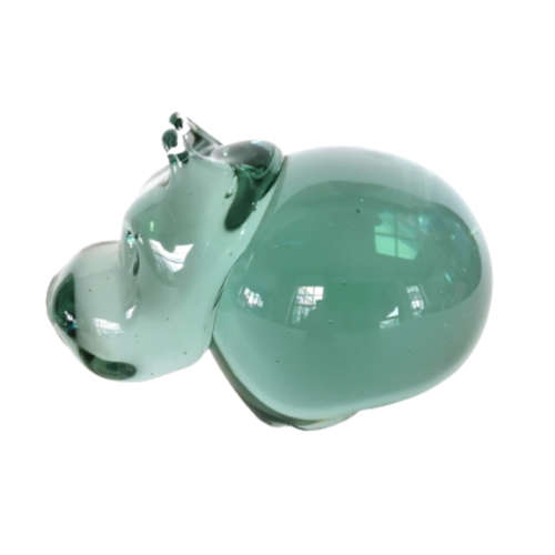 Art Ngwenya Glass Large and Heavy Hippo Paperweight Swaziland Eswatini