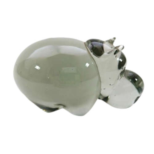Art Ngwenya Glass Large And Heavy Hippo Paperweight Swaziland Eswatini -1