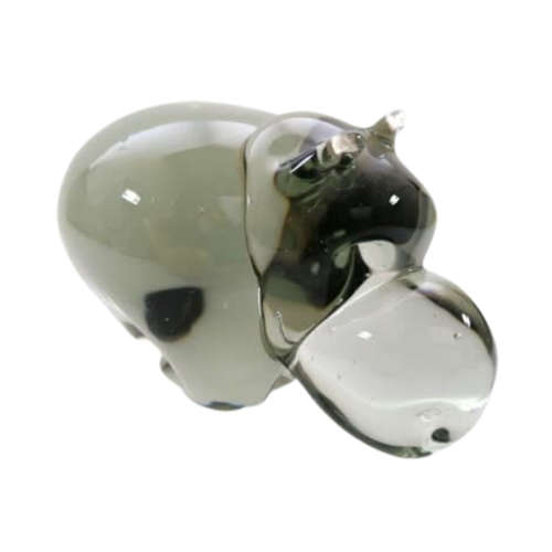 Art Ngwenya Glass Large And Heavy Hippo Paperweight Swaziland Eswatini -1