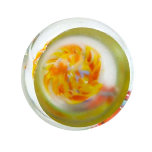 Beautiful Art Glass Butterfly and Flower Paperweight Handcrafted - 1