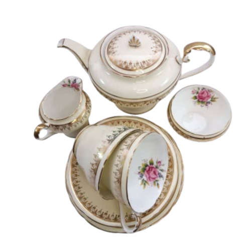 Aynsley Superb Two Setting Tea Set With Tea Pot