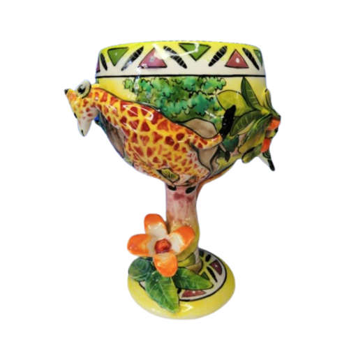Ardmore Style Intu-Art Giraffe Goblet Superb Detail
