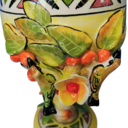Ardmore Style Intu-Art Giraffe Goblet Superb Detail