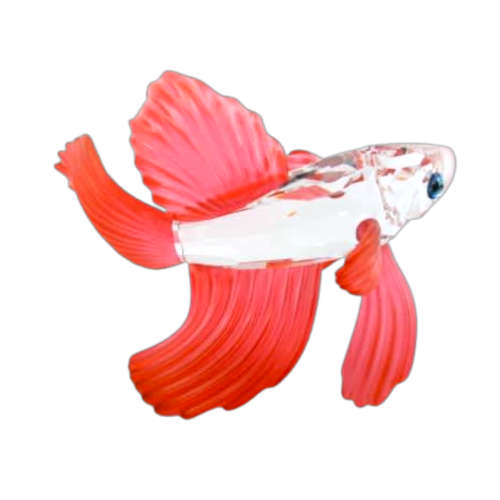 Swarovski Crystal Siamese Fighting Fish Red Boxed Retired