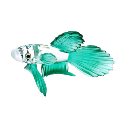 Swarovski Crystal Siamese Fighting Fish Green