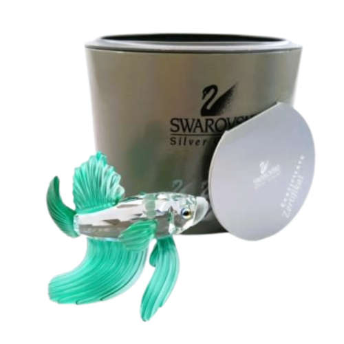 Swarovski Crystal Siamese Fighting Fish Green