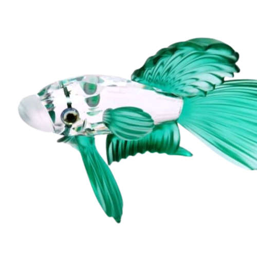 Swarovski Crystal Siamese Fighting Fish Green