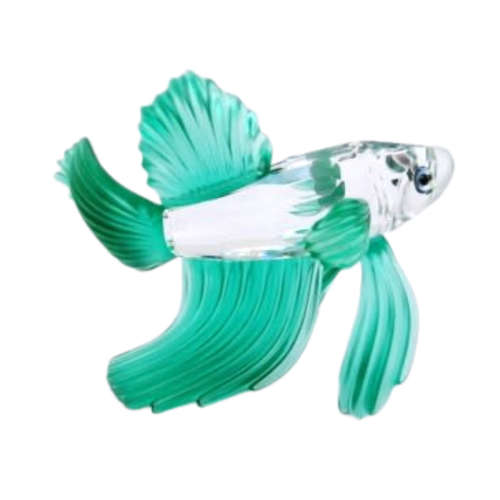 Swarovski Crystal Siamese Fighting Fish Green