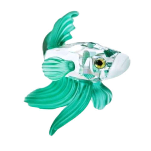 Swarovski Crystal Siamese Fighting Fish Green