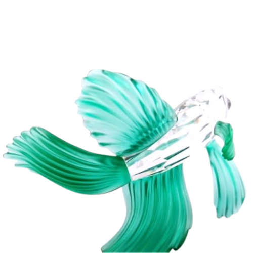 Swarovski Crystal Siamese Fighting Fish Green