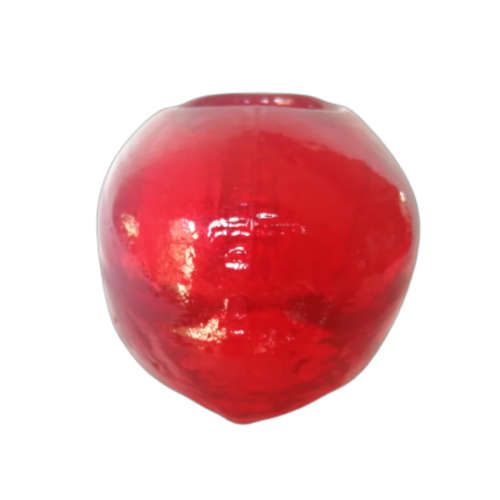 Kosta Boda Still Life Red Glass Skull by Ludvic Lofgren Tea Light Candle Holder