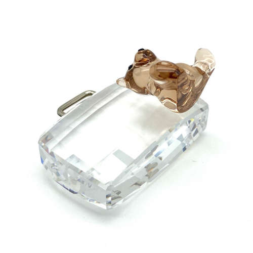 Swarovski Figurine Cardholder - Teddy Bear with Suitcase Rhodium 296338