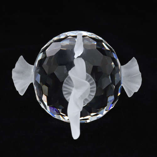 Swarovski Crystal South Sea, Medium Puffer Fish Blowfish, Frosted