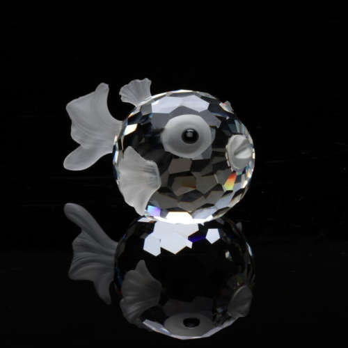 Swarovski Crystal South Sea, Medium Puffer Fish Blowfish, Frosted