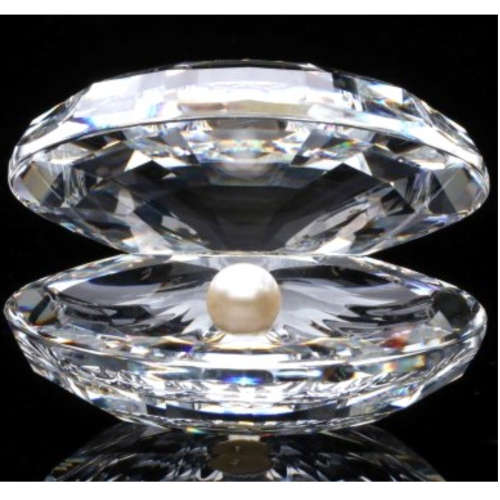 Swarovski Crystal Large Oyster with Pearl Shell