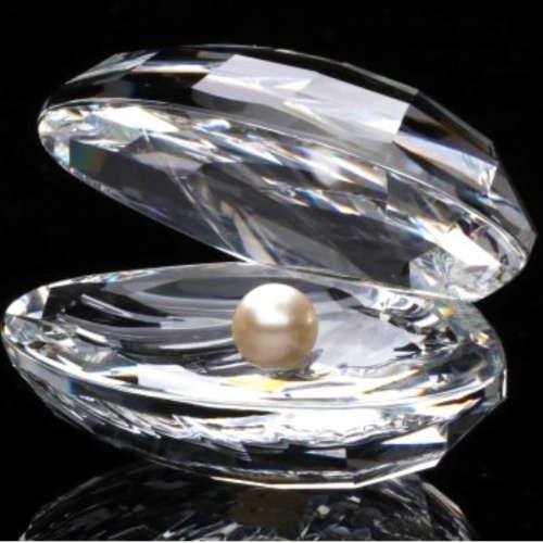 Swarovski Crystal Large Oyster with Pearl Shell