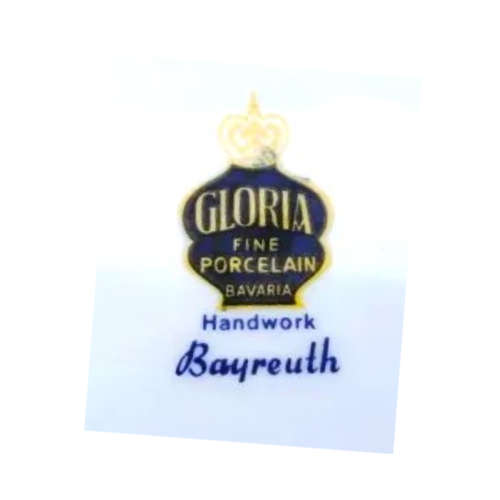 24Ct Gold Handwork Gloria Bavaria Germany Colourful Bowl