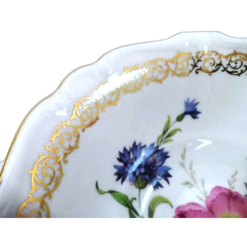 24Ct Gold Handwork Gloria Bavaria Germany Colourful Bowl