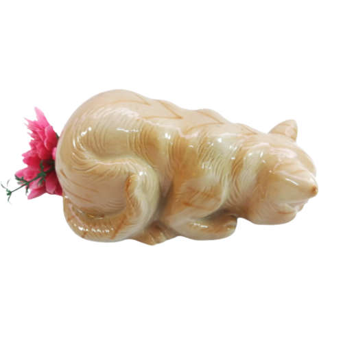 Large Ginger Pottery Sleeping Cat