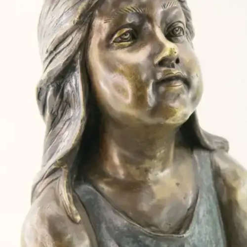 Spectacular Original Solid Bronze Bust 400mm Tall Bronze Statue, Over 10Kg