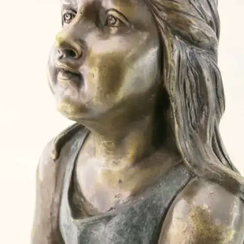 Spectacular Original Solid Bronze Bust 400mm Tall Bronze Statue, Over 10Kg