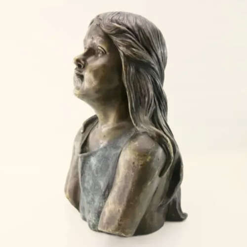 Spectacular Original Solid Bronze Bust 400mm Tall Bronze Statue, Over 10Kg