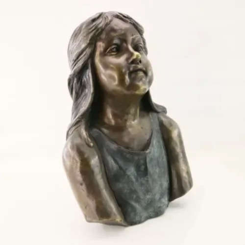 Spectacular Original Solid Bronze Bust 400mm Tall Bronze Statue, Over 10Kg
