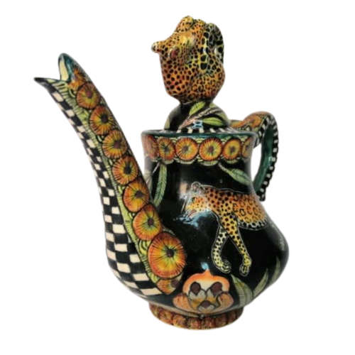 Ardmore Stunning Leopard Teapot Superb
