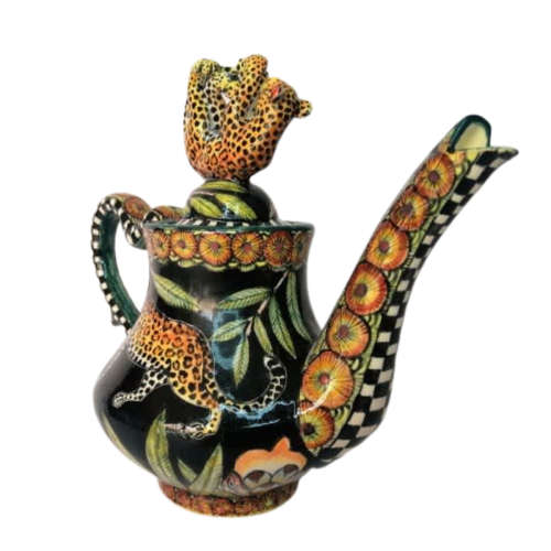 Ardmore Stunning Leopard Teapot Superb