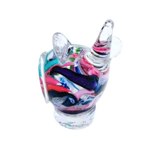 Murano Art Glass Stunning Large Paperweight Millefiore Mouse