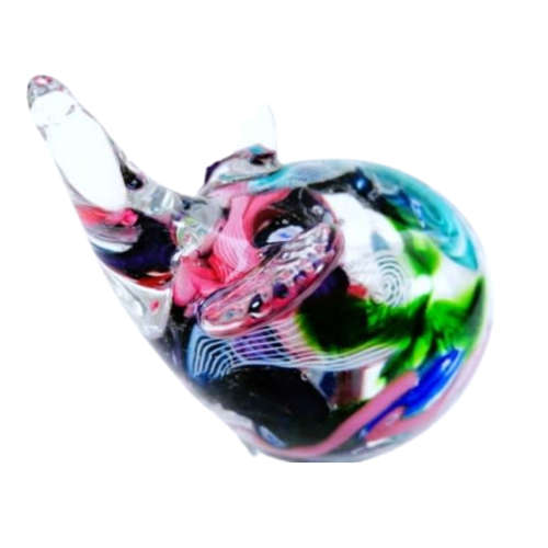 Murano Art Glass Stunning Large Paperweight Millefiore Mouse