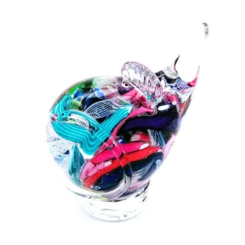 Murano Art Glass Stunning Large Paperweight Millefiore Mouse