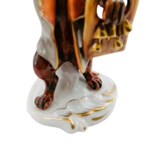 German Heinz Schaubach Unterweissbach Porcelain Figurine Of A Dachshund Playing Musical Instruments