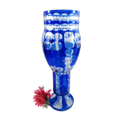 Venetian Italian Large Cut Crystal Vase