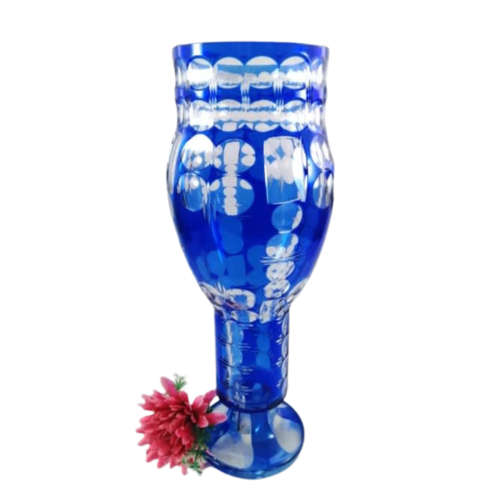 Venetian Italian Large Cut Crystal Vase
