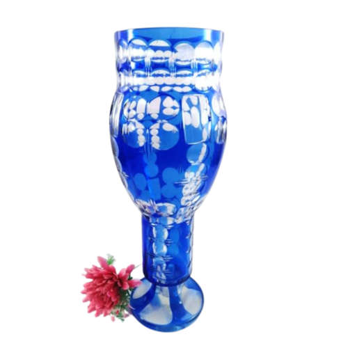 Venetian Italian Large Cut Crystal Vase