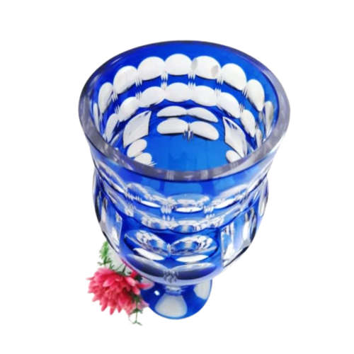Venetian Italian Large Cut Crystal Vase