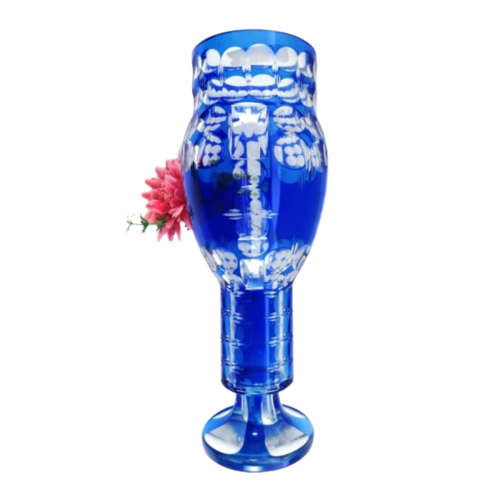 Venetian Italian Large Cut Crystal Vase