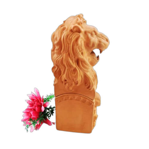Vintage 1980S Elizabeth Arden Roma Al Fresco Terra Cotta Lion Figural 2 Pce Box
