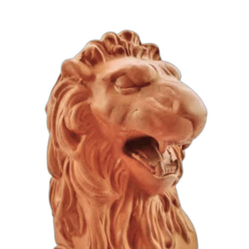 Vintage 1980S Elizabeth Arden Roma Al Fresco Terra Cotta Lion Figural 2 Pce Box