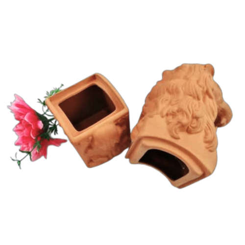 Vintage 1980S Elizabeth Arden Roma Al Fresco Terra Cotta Lion Figural 2 Pce Box