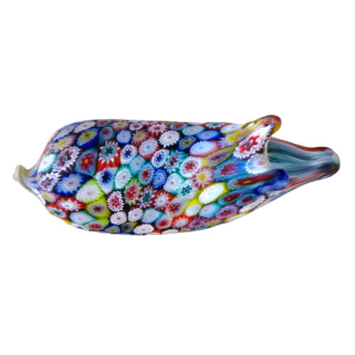 Antique Venetian Millefiori Glass Pig Paperweight