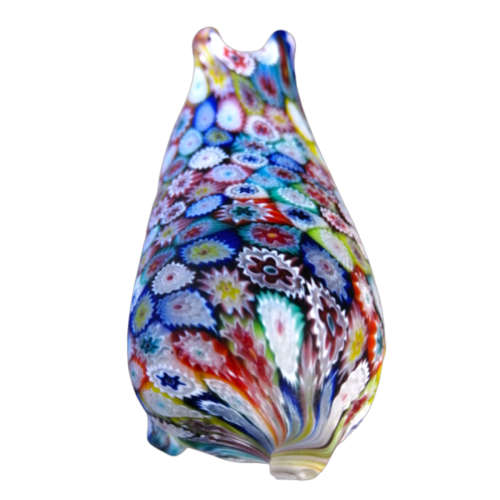 Antique Venetian Millefiori Glass Pig Paperweight