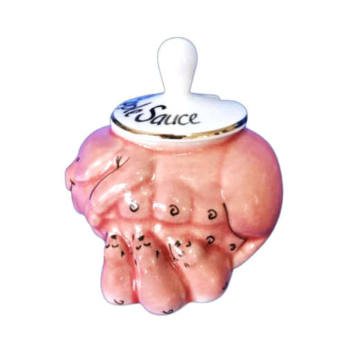 Karen Wheatley Pottery Pig And Piglets Apple Sauce Pot With Lid